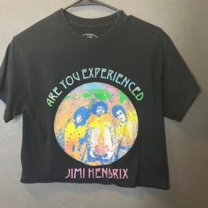 Jimi Hendrix cropped tee - black!